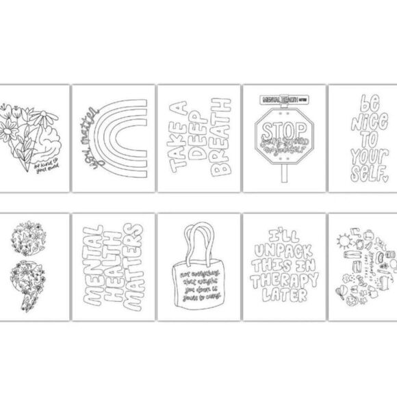 Mental Health Coloring Book | Adult Coloring Book - Picture 5 of 5